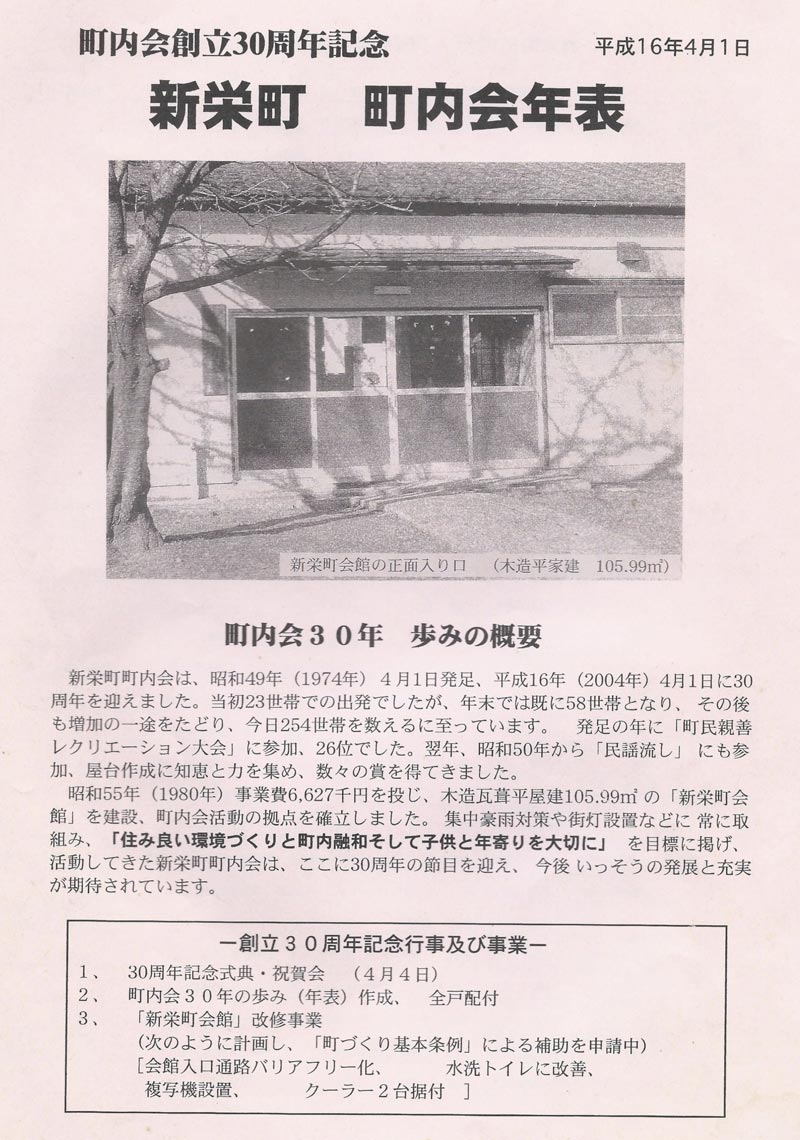 新栄町30周年記念紙1